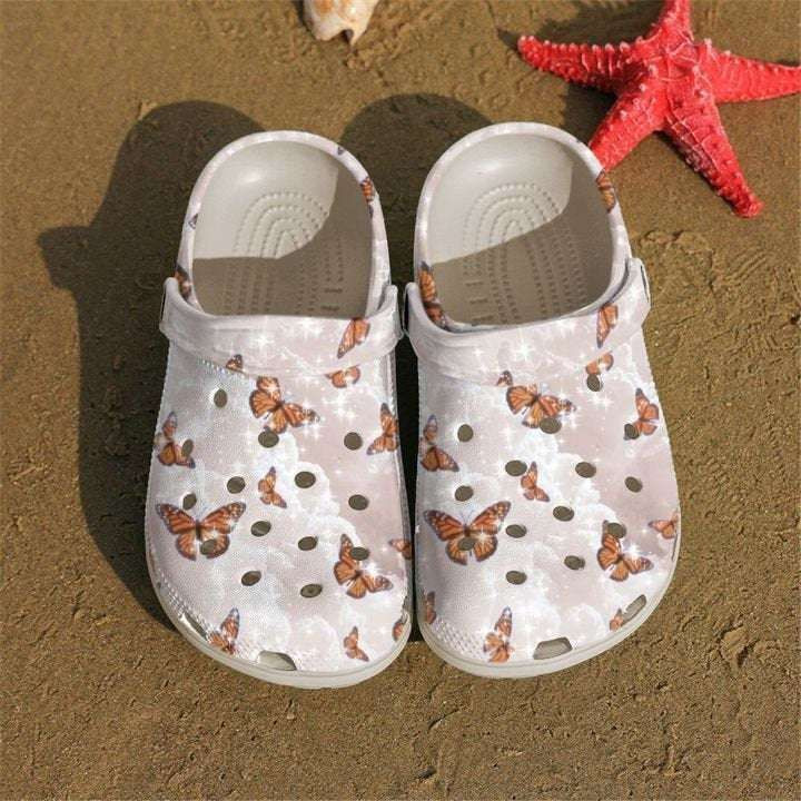 Butterfly Beautiful Animal Rubber Crocs Clog Shoes Comfy Footwear