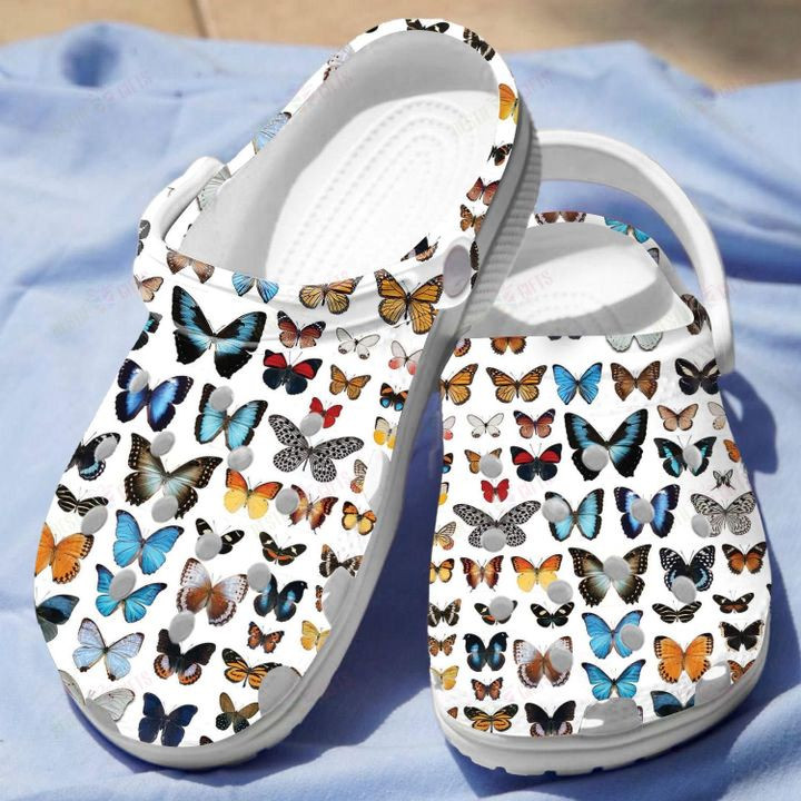 Butterfly Butterflies Crocs Classic Clogs Shoes