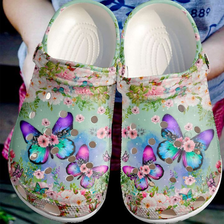 Butterfly Couple Crocs Clog Shoes