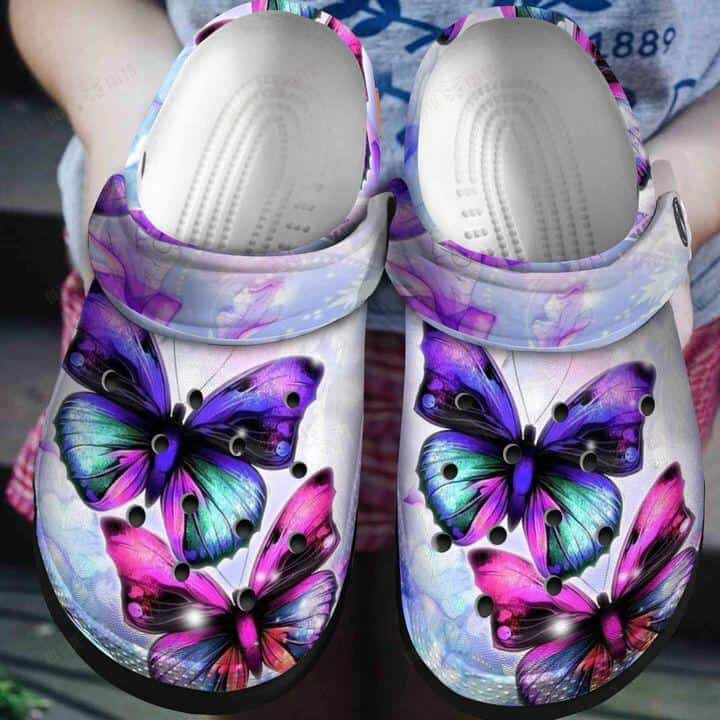 Butterfly Crocs Classic Clogs Shoes