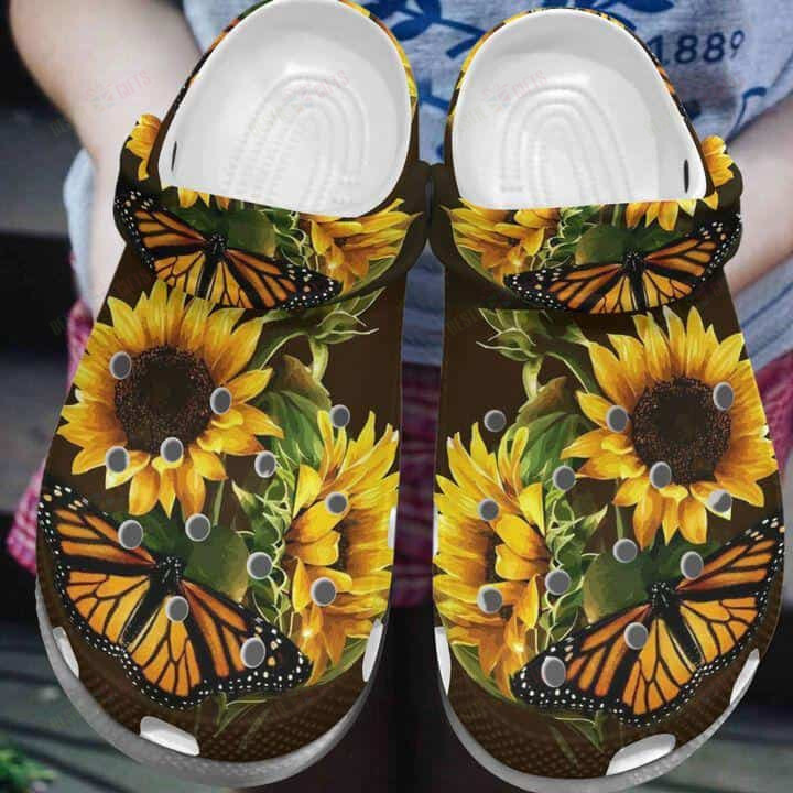 Butterfly Crocs Classic Clogs Shoes