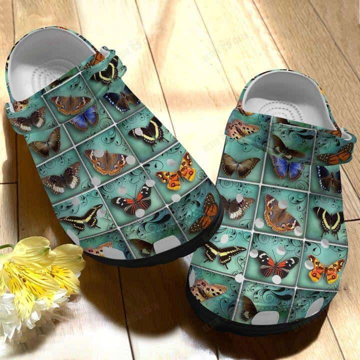 Butterfly Crocs Classic Clogs Shoes