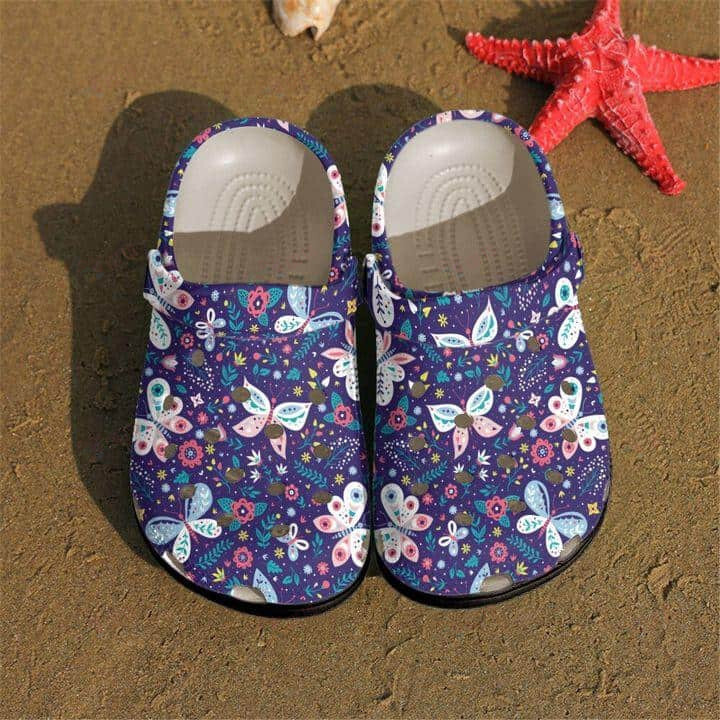 Butterfly Crocs Classic Clogs Shoes