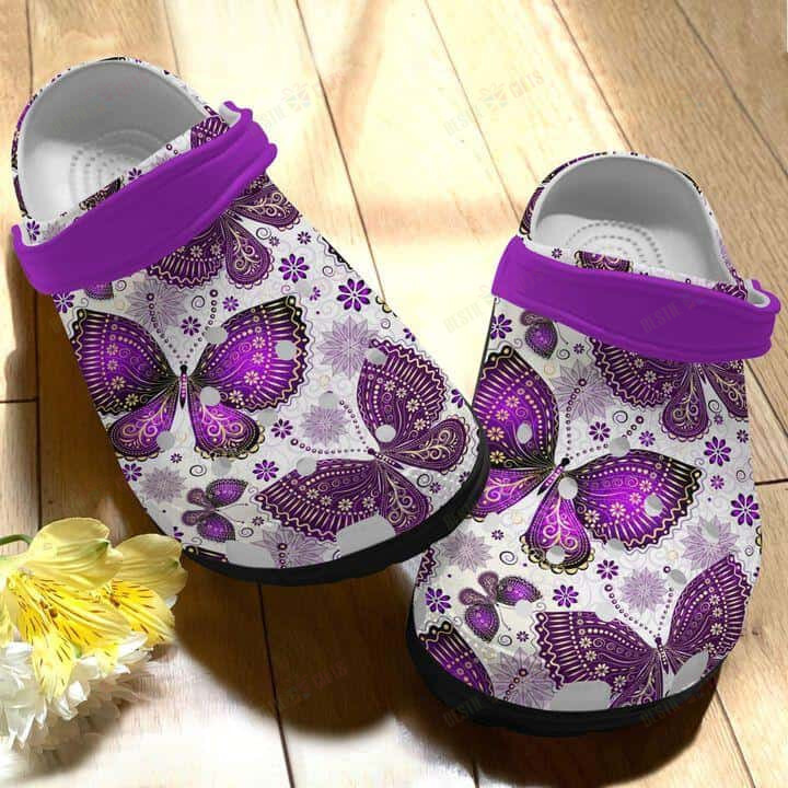 Butterfly Crocs Classic Clogs Shoes