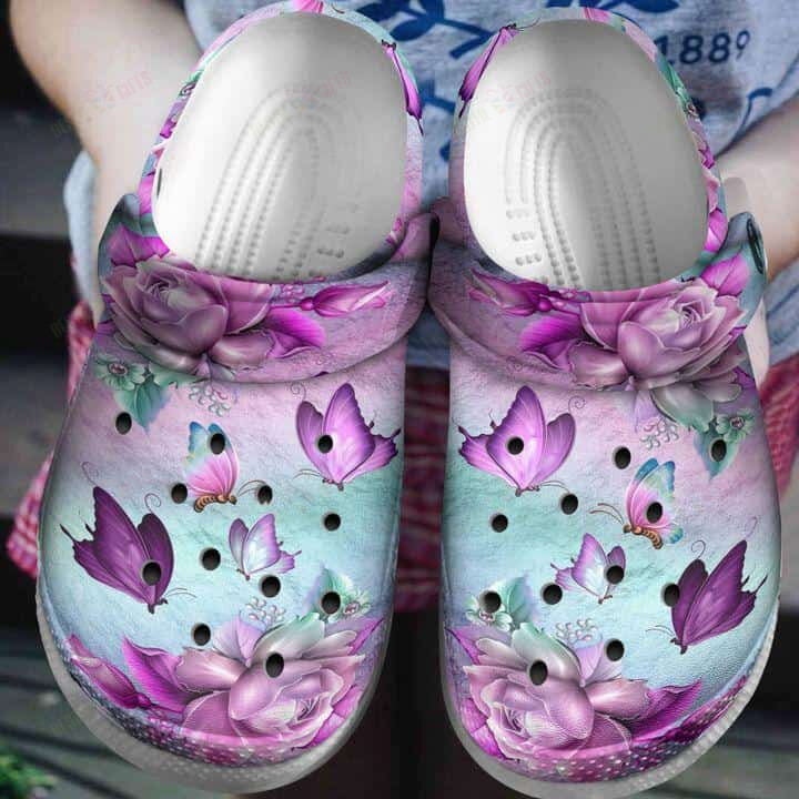 Butterfly Crocs Classic Clogs Shoes