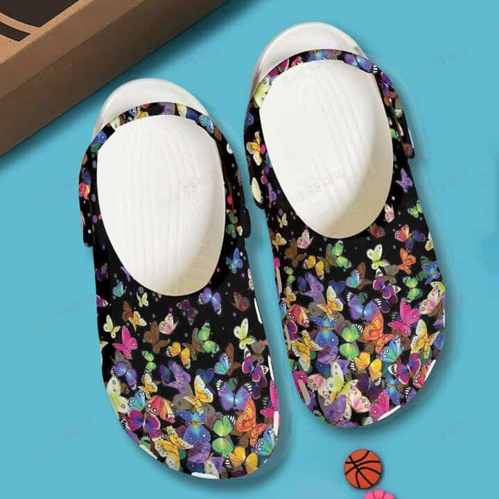 Butterfly Crocs Classic Clogs Shoes