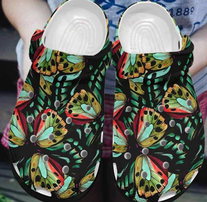 Butterfly Crocs Classic Clogs Shoes