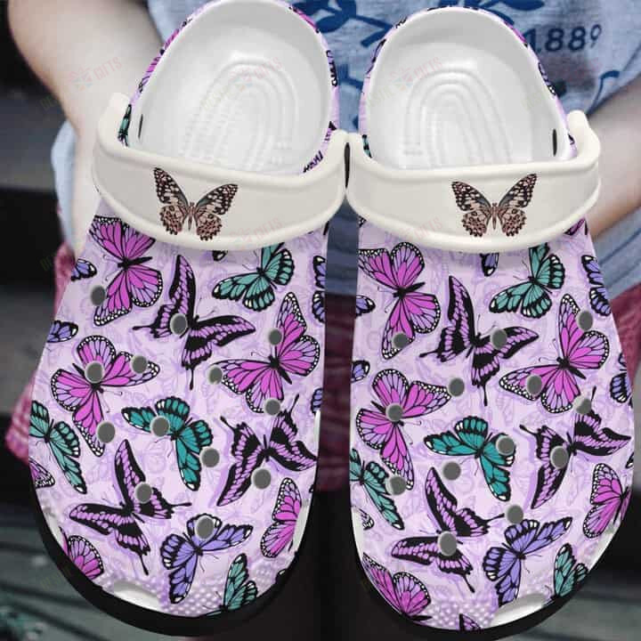 Butterfly Crocs Classic Clogs Shoes