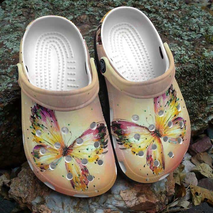 Butterfly Crocs Classic Clogs Shoes