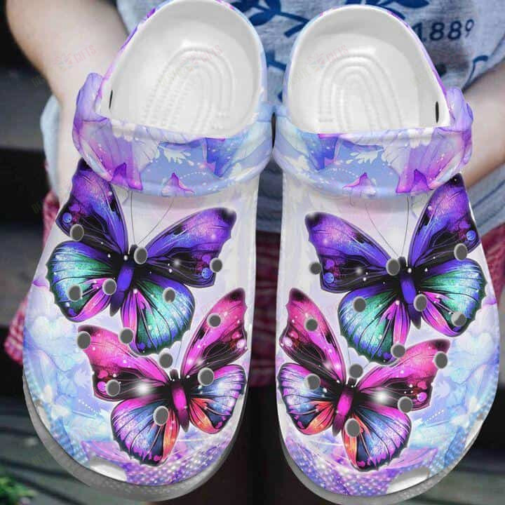 Butterfly Crocs Classic Clogs Shoes