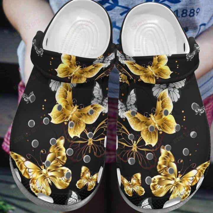 Butterfly Crocs Classic Clogs Shoes