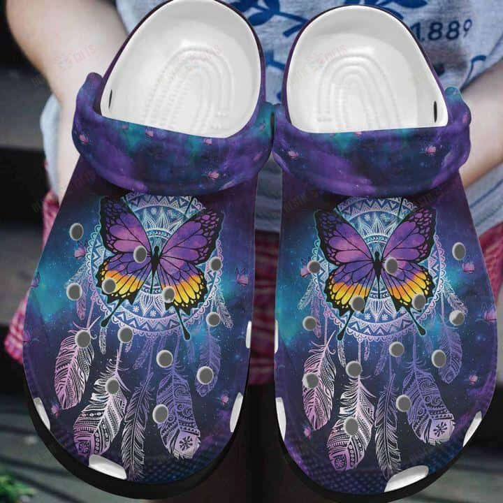 Butterfly Crocs Classic Clogs Shoes