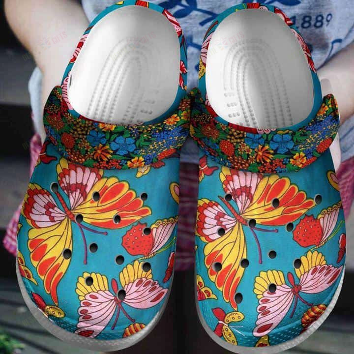 Butterfly Crocs Classic Clogs Shoes