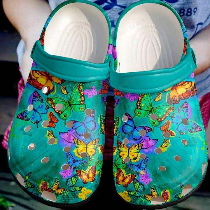 Butterfly Crocs Classic Clogs Shoes