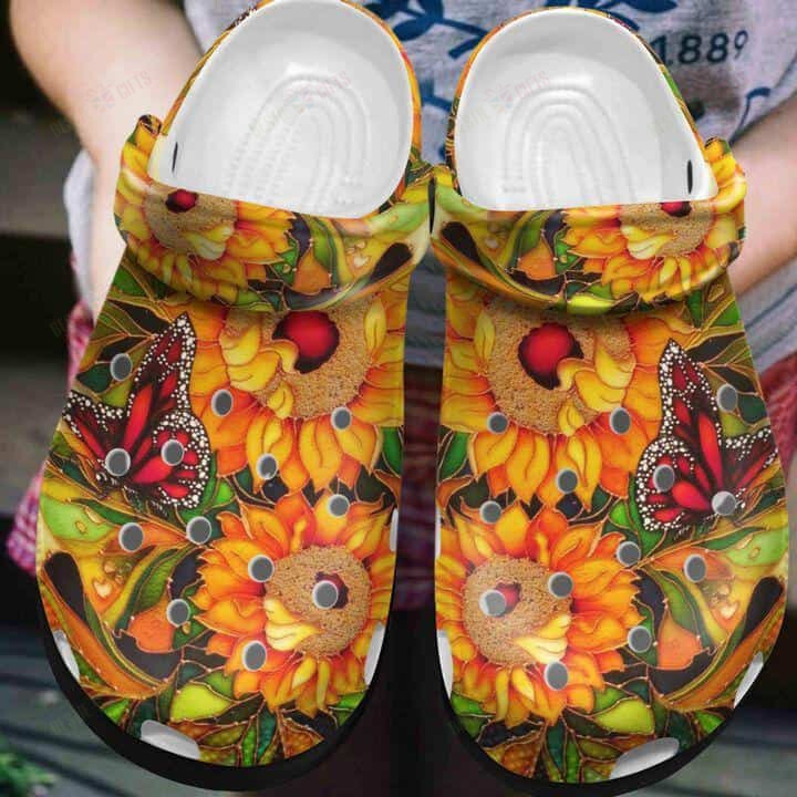 Butterfly Crocs Classic Clogs Shoes