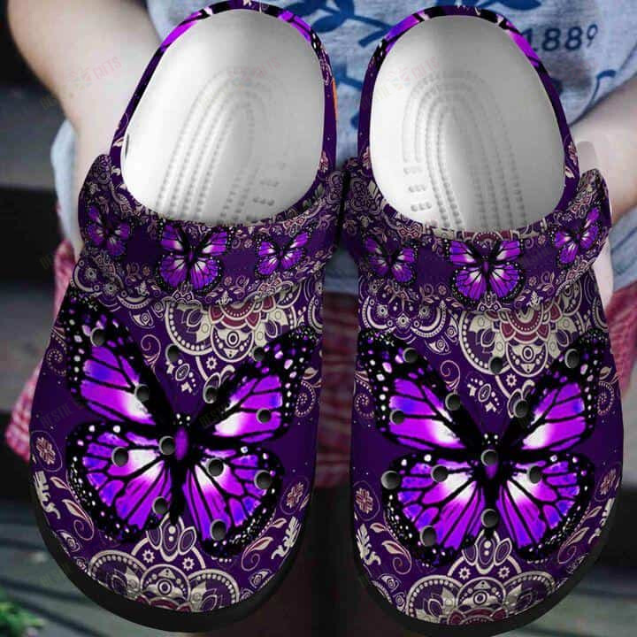 Butterfly Crocs Classic Clogs Shoes