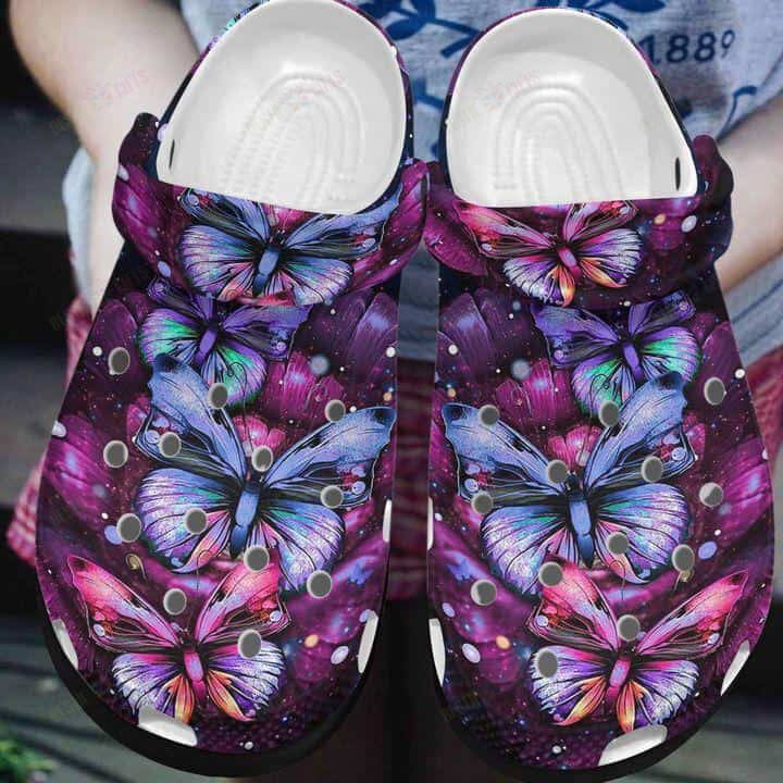 Butterfly Crocs Classic Clogs Shoes