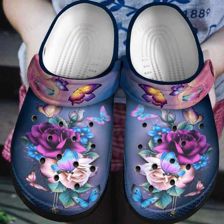 Butterfly Crocs Classic Clogs Shoes