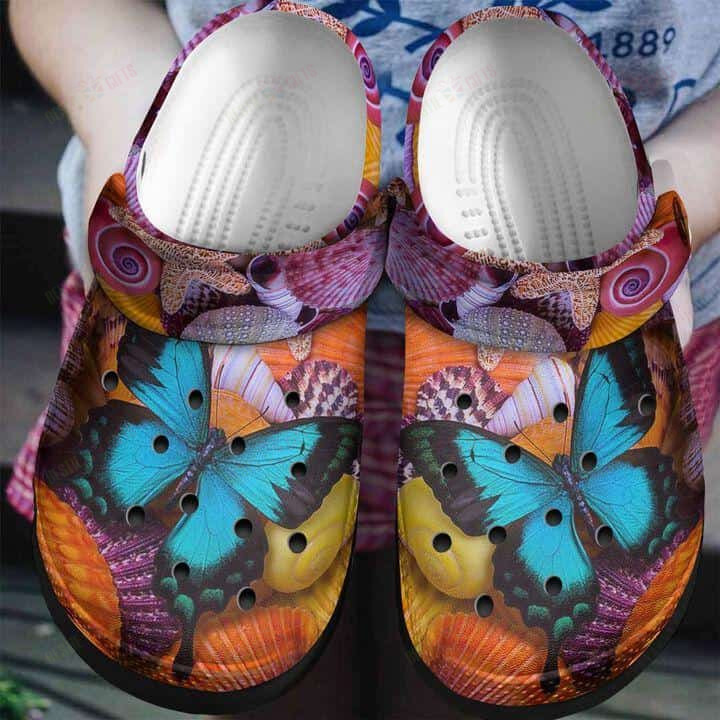 Butterfly Crocs Classic Clogs Shoes