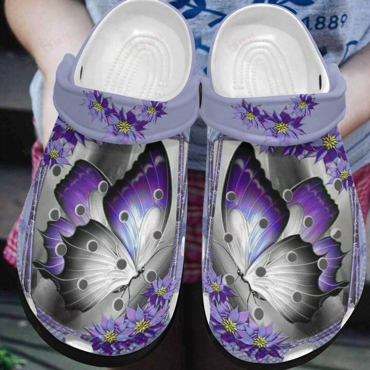 Butterfly Crocs Classic Clogs Shoes