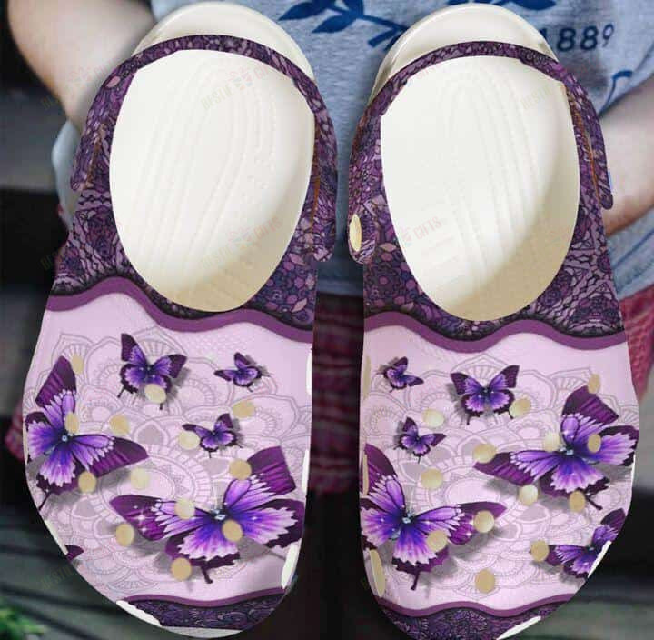 Butterfly Crocs Classic Clogs Shoes