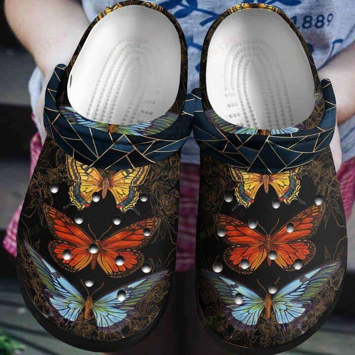 Butterfly Crocs Classic Clogs Shoes