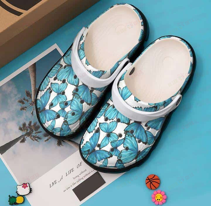 Butterfly Crocs Classic Clogs Shoes