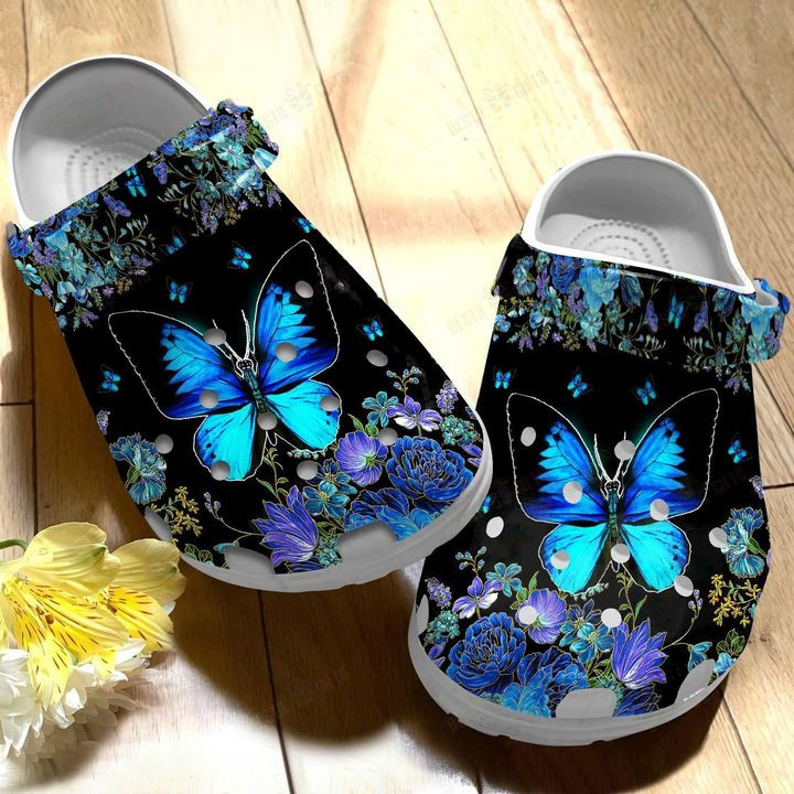 Butterfly Crocs Classic Clogs Shoes PANCR0336