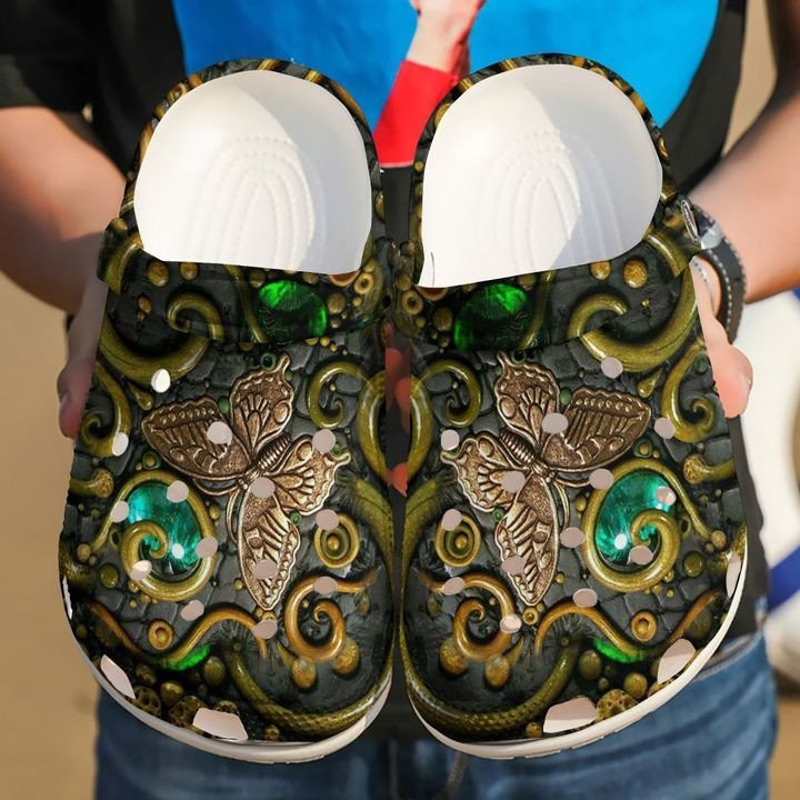 Butterfly Emerald Crocs Clog Shoes
