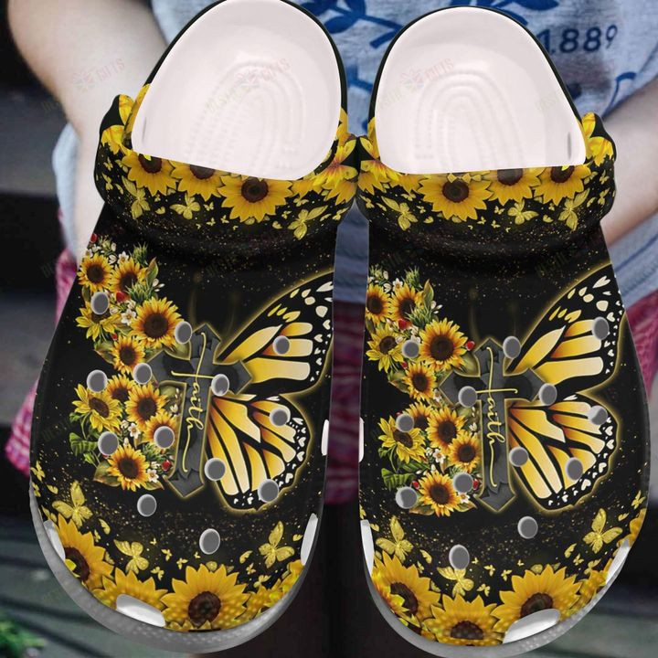 Butterfly Faith Crocs Classic Clogs Shoes