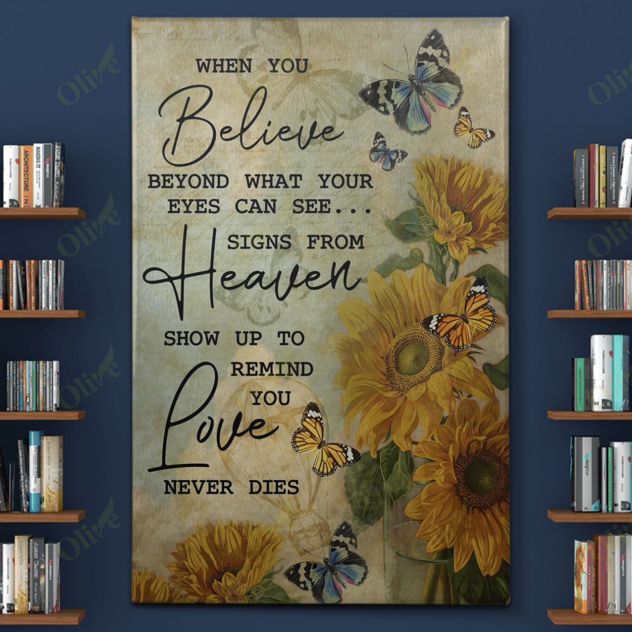 Butterfly - Love Never Dies Poster And Canvas Art Wall Decor