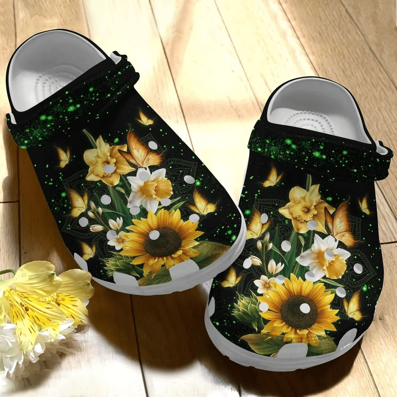 Butterfly Personalize Clog Custom Crocs Fashionstyle Comfortable For Women Men Kid Print 3D Whitesole Beautiful Butterflies
