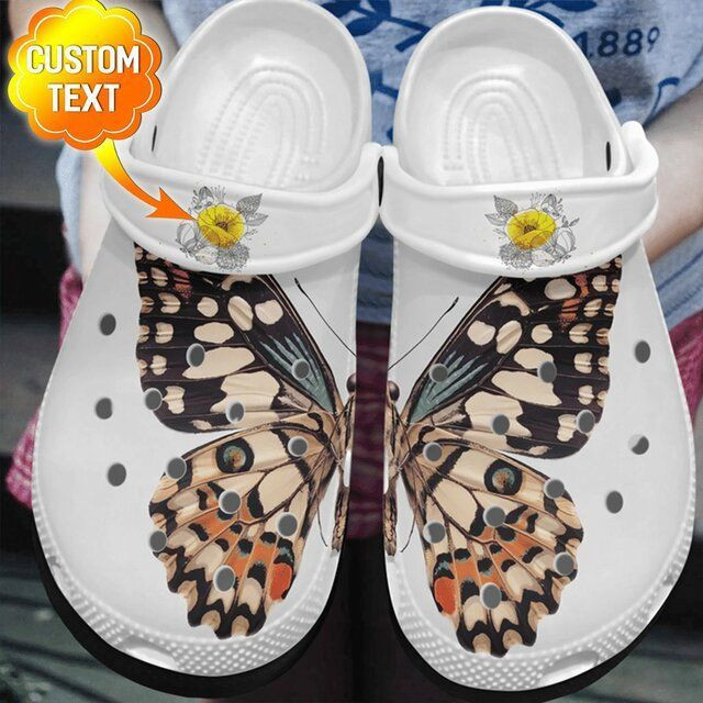 Butterfly Personalized 102 Gift For Lover Rubber Crocs Clog Shoes Comfy Footwear