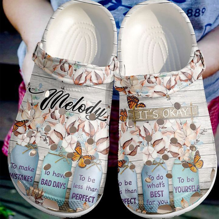 Butterfly Personalized Its Okay Crocs Clog Shoes