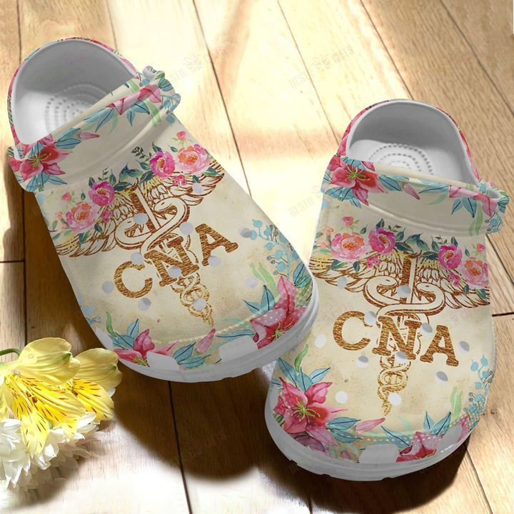 CNA White Sole Floral CNA Crocs Classic Clogs Shoes