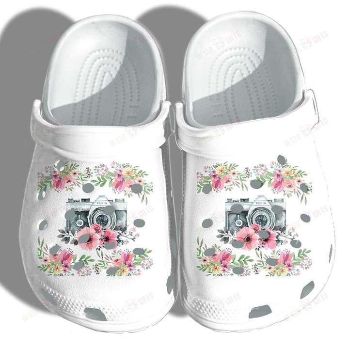 Camera Flower Photographer Crocs Classic Clogs Shoes