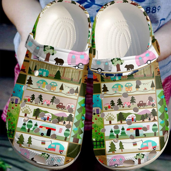 Camper Day Shoes Camping In Wood Crocs Clog