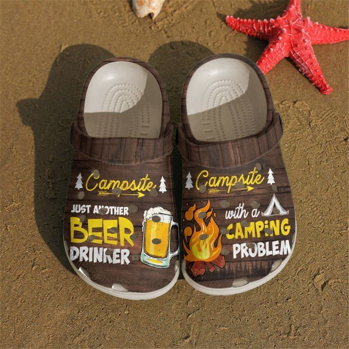 Camping Beer And Campfire Crocs Crocband Clog Comfortable For Mens Womens Classic Clog Water Shoes