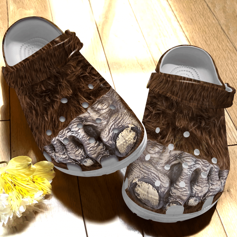 Camping Bigfoot Feet 3D Shoes Crocs Clogs Birthday Gifts For Men Father Day - Grandma Funny Bigfoot Shoes Camping Hunting