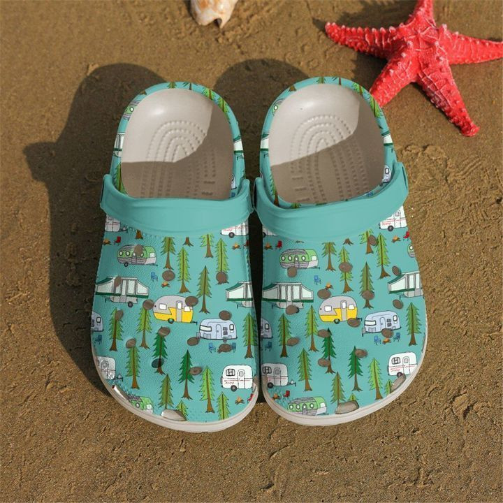 Camping Campers In The Park Crocs Classic Clogs Shoes