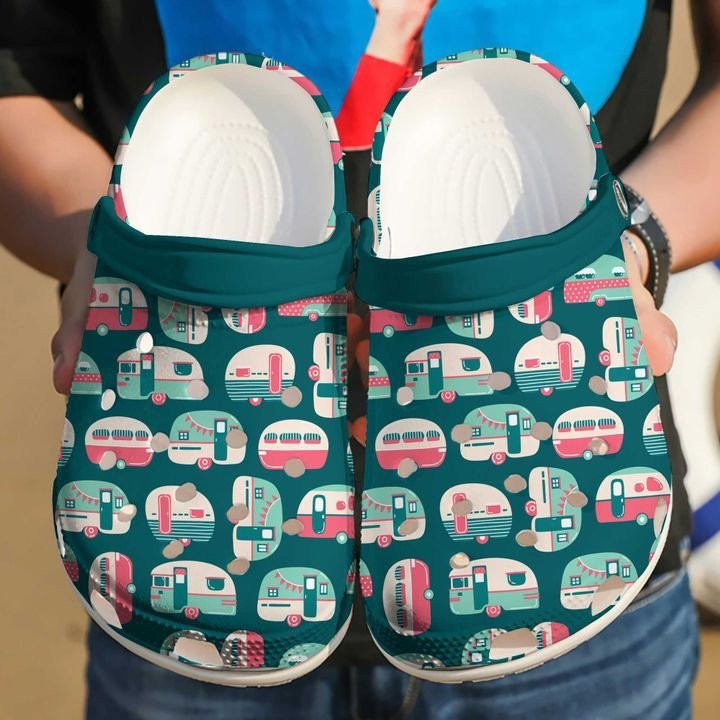 Camping Colorful Camper Crocs Clog Shoes