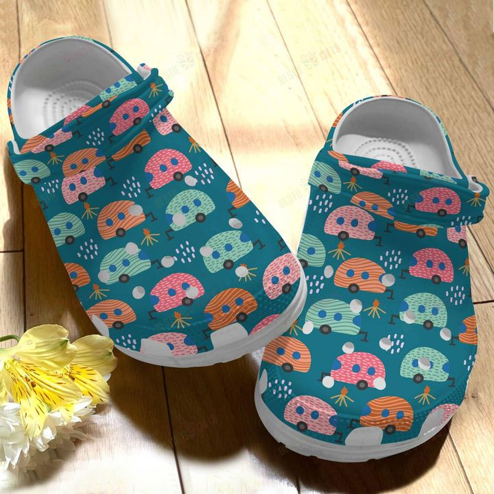 Camping Cute Campers Crocs Classic Clogs Shoes