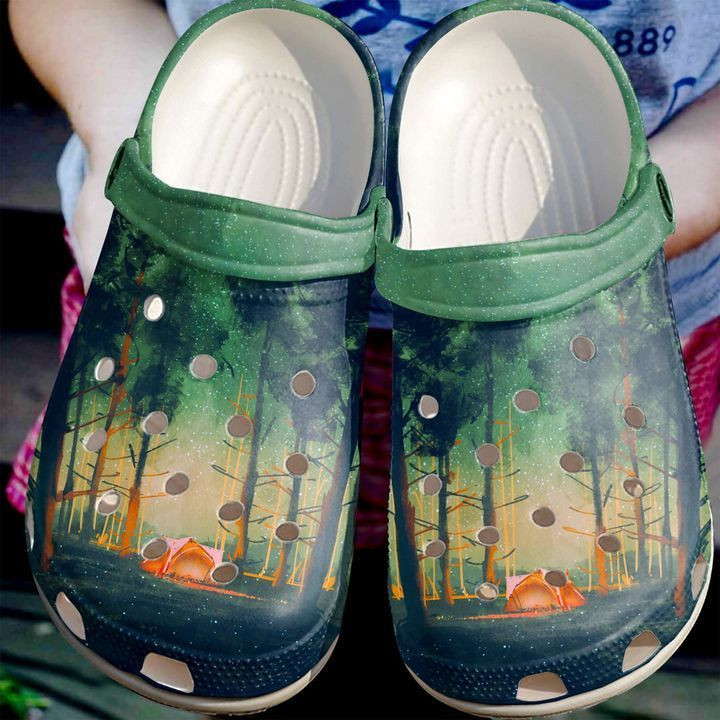 Camping In The Woods Crocs Clog Shoes