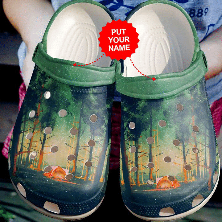 Camping In The Woods Crocs Clog Shoes Best Gifts For Camper Camping Crocs