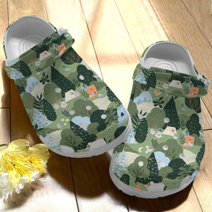 Camping Life Shoes Camping Pattern Collection Crocs Clog Gift For Men Women Boy Girl