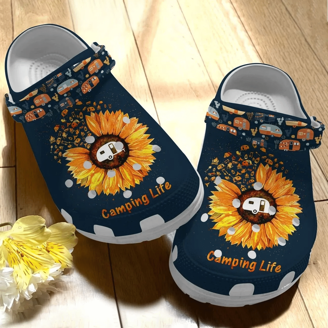 Camping Personalize Clog Custom Crocs Fashionstyle Comfortable For Women Men Kid Print 3D Whitesole Camping Life