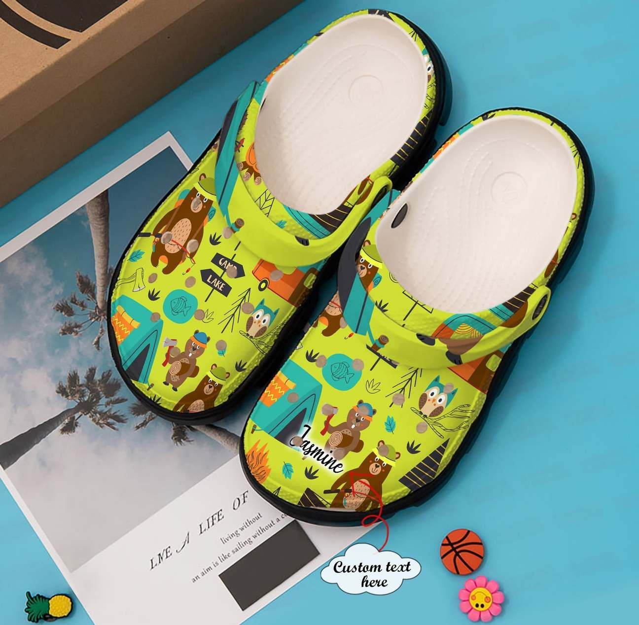Camping Personalized Clog Custom Crocs Comfortablefashion Style Comfortable For Women Men Kid Print 3D Camping Bear
