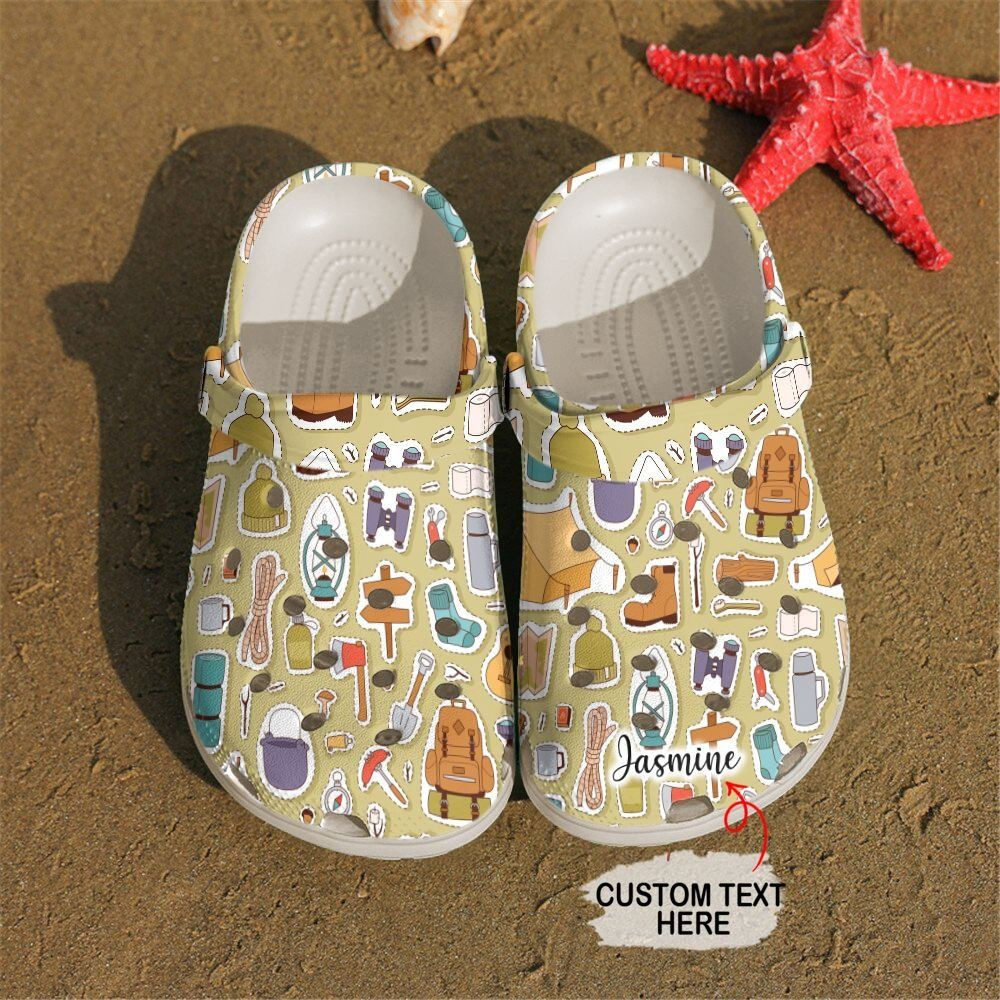 Camping Personalized Clog Custom Crocs Comfortablefashion Style Comfortable For Women Men Kid Print 3D Camping Sticker