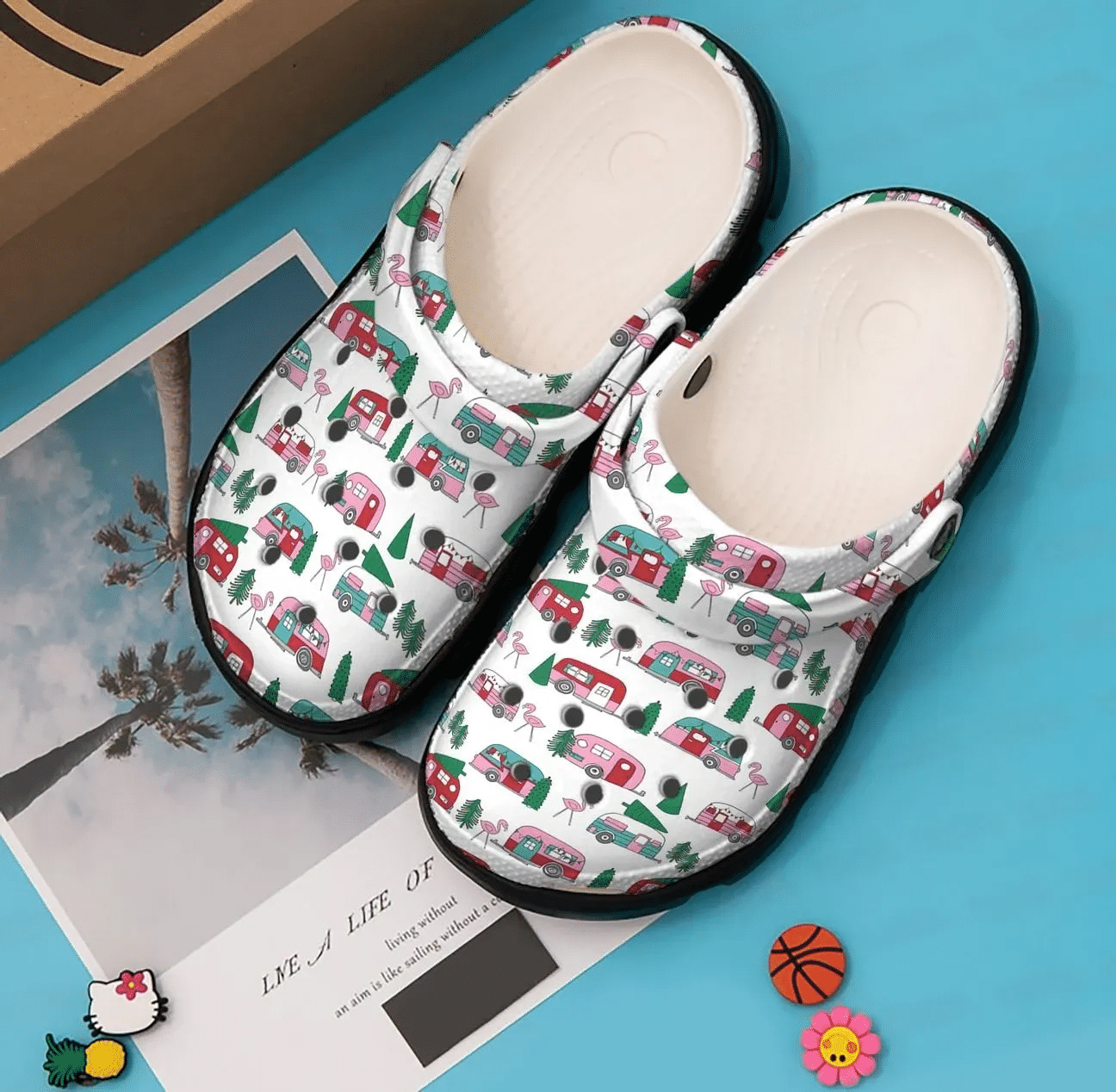 Camping Personalized Clog Custom Crocs Comfortablefashion Style Comfortable For Women Men Kid Print 3D Camping Trailer Pattern