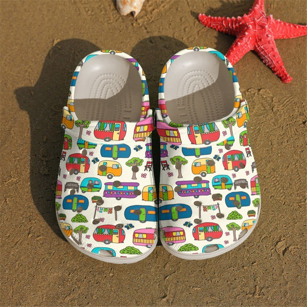 Camping Personalized Clog Custom Crocs Comfortablefashion Style Comfortable For Women Men Kid Print 3D Caravans